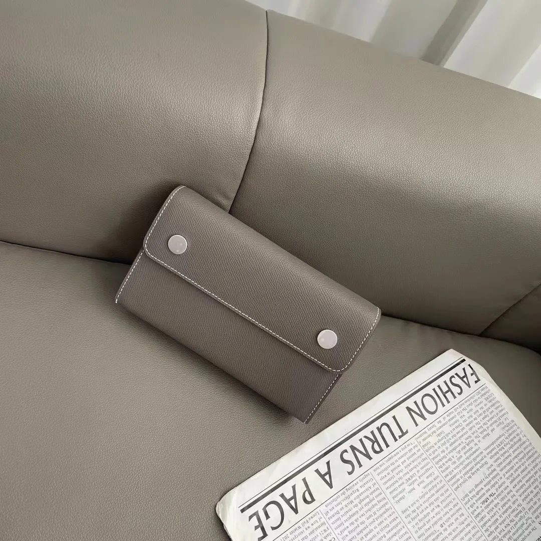 Sac à Main en Cuir group pour Femme, de Luxe, de Haute Qualité, EP Palmprint Cowhide Snap Wallet2024, 2024