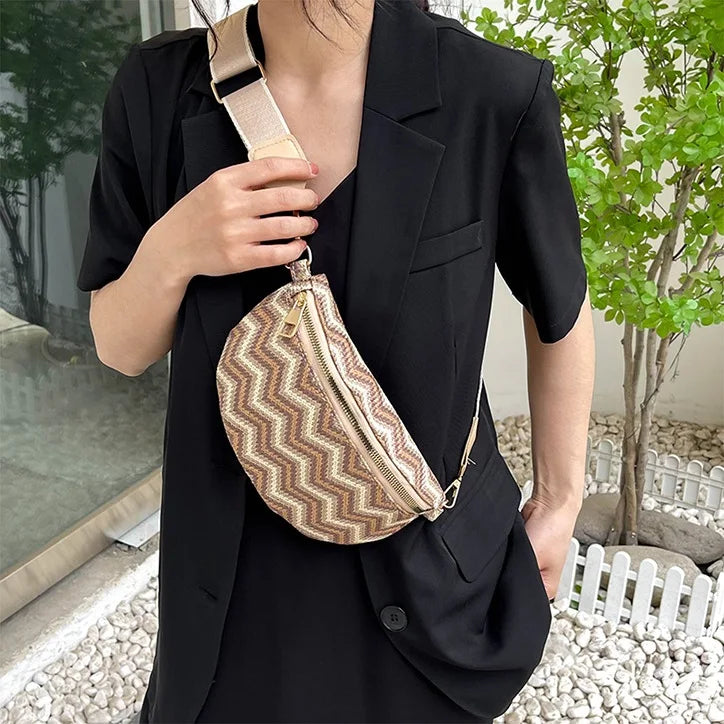 Sac banane femme tressé