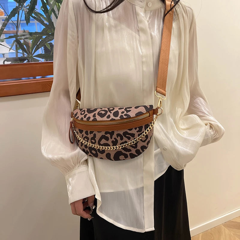 Sac banane bandoulière leopard