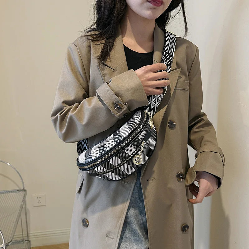 Sac banane rayé