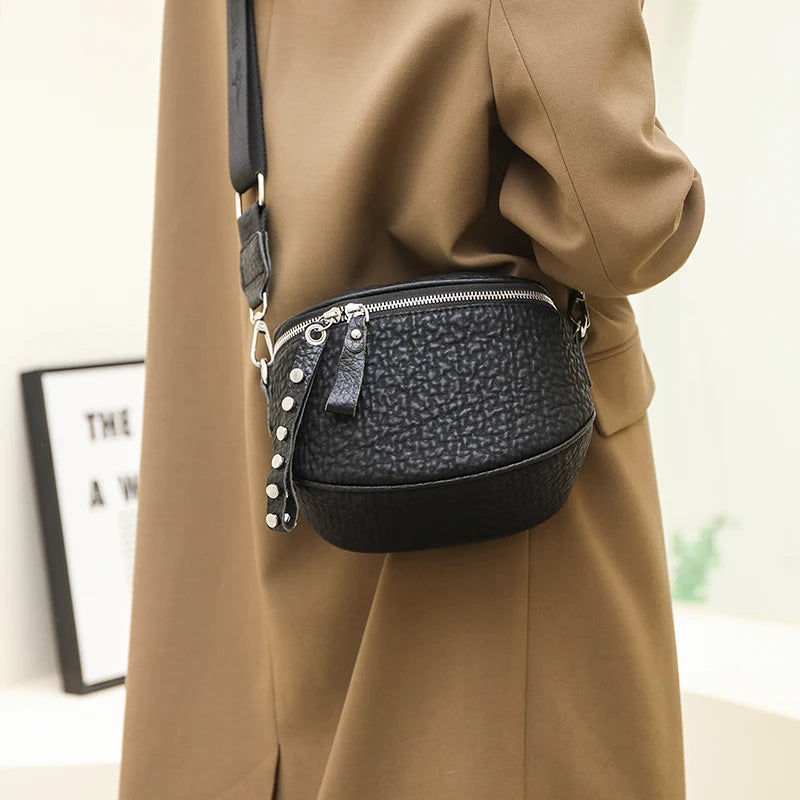 Grand sac banane femme cuir