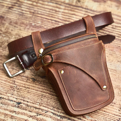 Pochette ceinture homme cuir