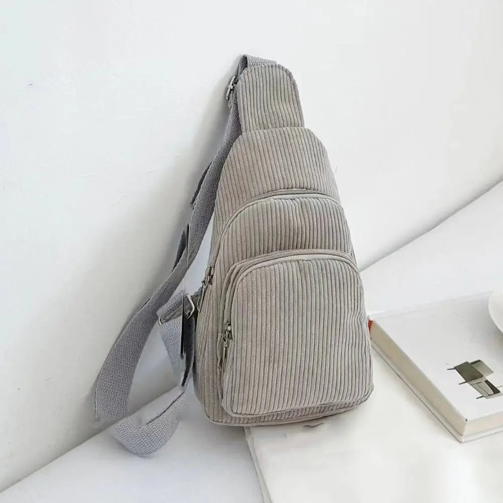 Sac bandoulière velours côtelé