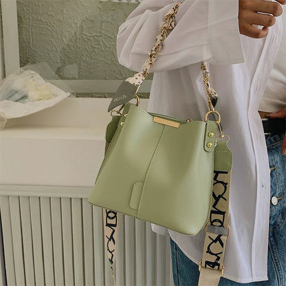 sac de luxe femme sac luxe célèbre marque Sacs à main et bourses pour femmes, en seau, marque, décor écharpe en soie Pure, sangle Large, sac à bandoulière de grande capacité, nouvelle collection, 2022