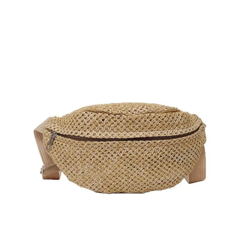 Sac banane femme paille