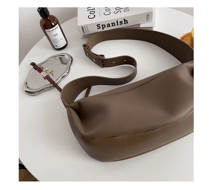 Grand sac banane cuir femme