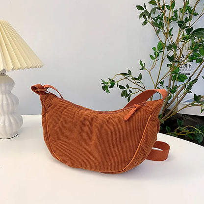 Sac demi-lune velours