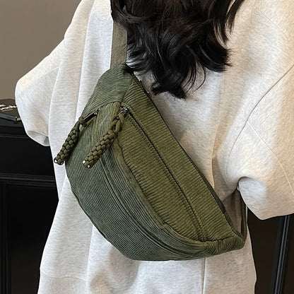 Sac banane velours femme