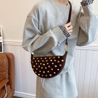 Sac demi-lune daim