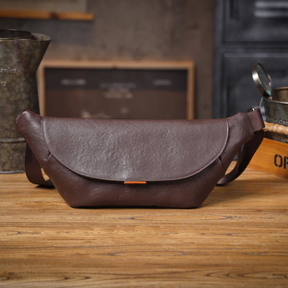 Sac banane cuir homme plat