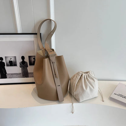 sac de luxe femme sac a maîn femme sacs seau sacs épaule MOODS-Ensembles de sacs rétro initiés pour femmes, fourre-tout 2 en 1, grande capacité, sac à bandoulière, sac à main design, document solide, E27, 2024