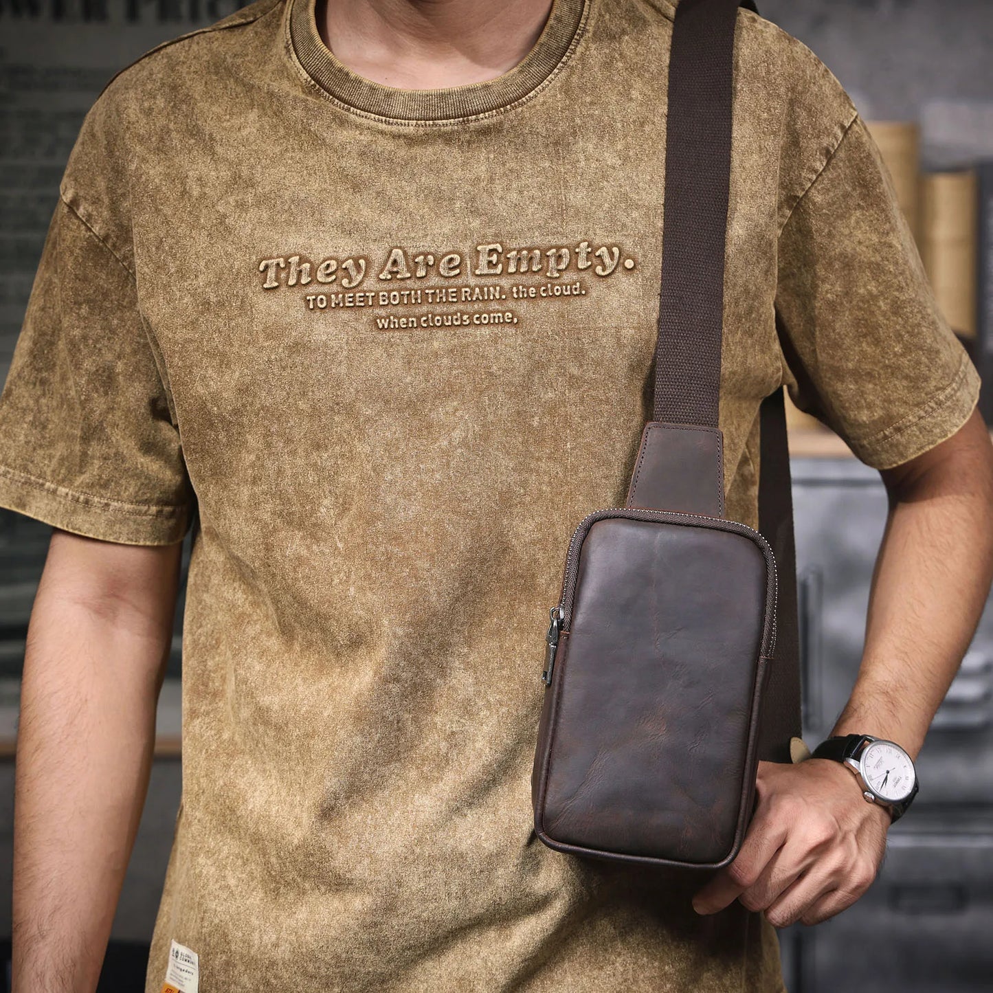 Pochette téléphone bandoulière homme