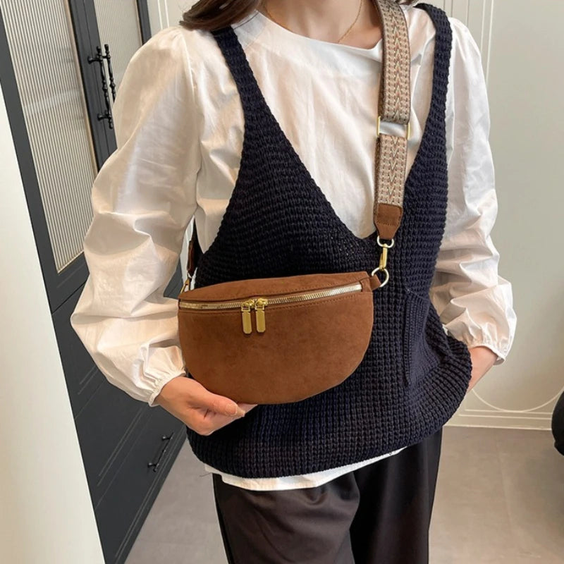 Sac banane daim femme