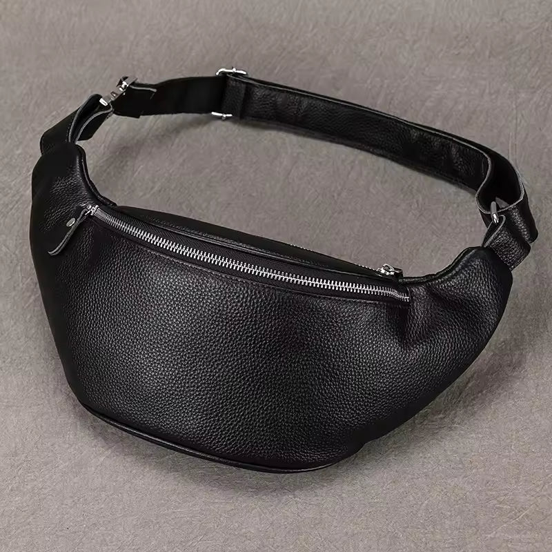 Sac banane cuir grainé