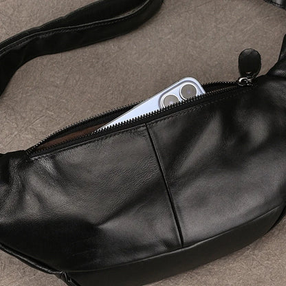 Sac banane cuir grainé