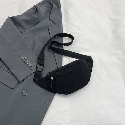 Sac banane velours noir