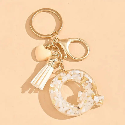 Porte clé avec lettre alphabet