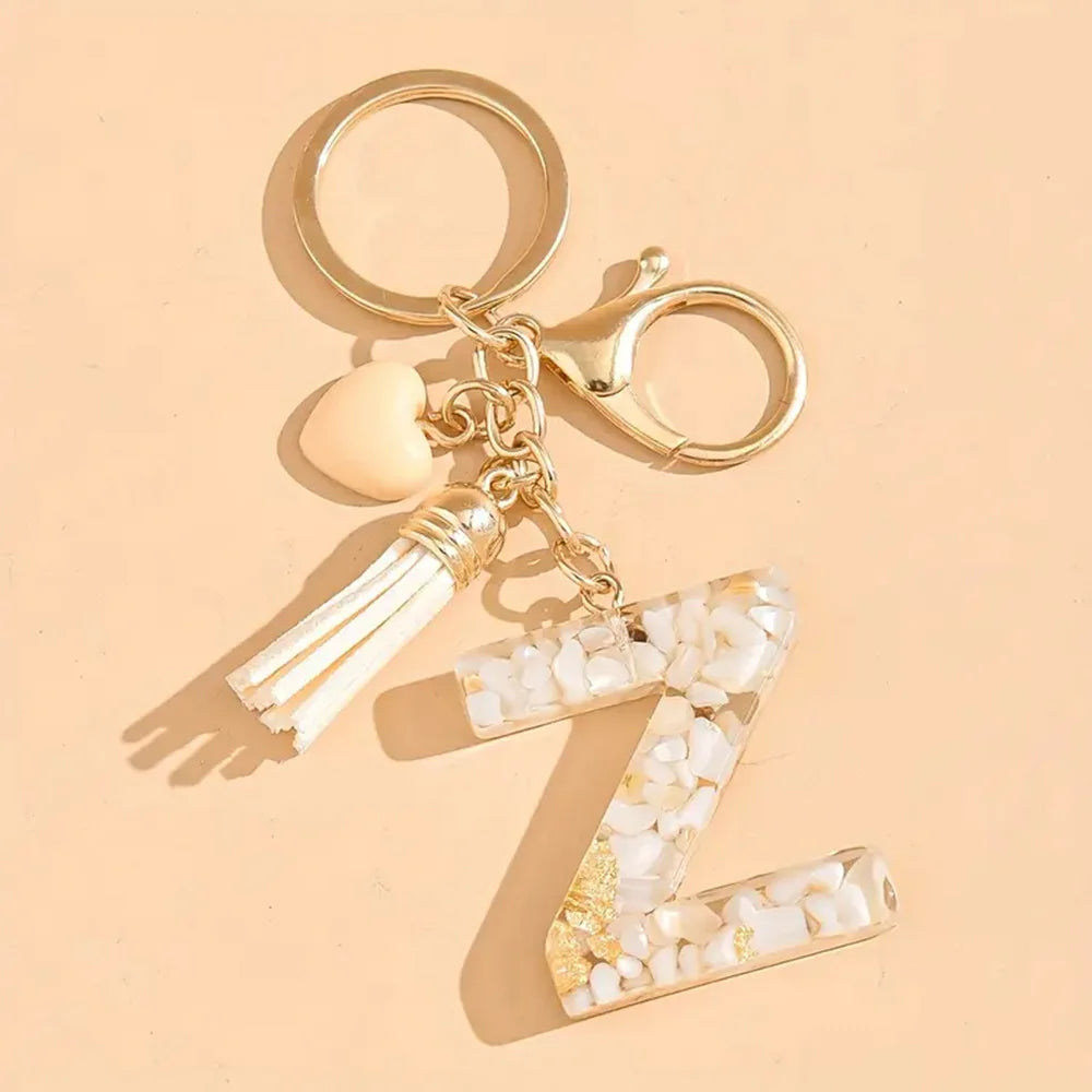 Porte clé avec lettre alphabet