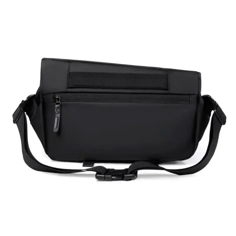 Sac bandoulière fonctionnel pour homme, sac messager imperméable avec boucle magnétique, grande capacité, sac de poitrine pour les trajets quotidiens et le cyclisme