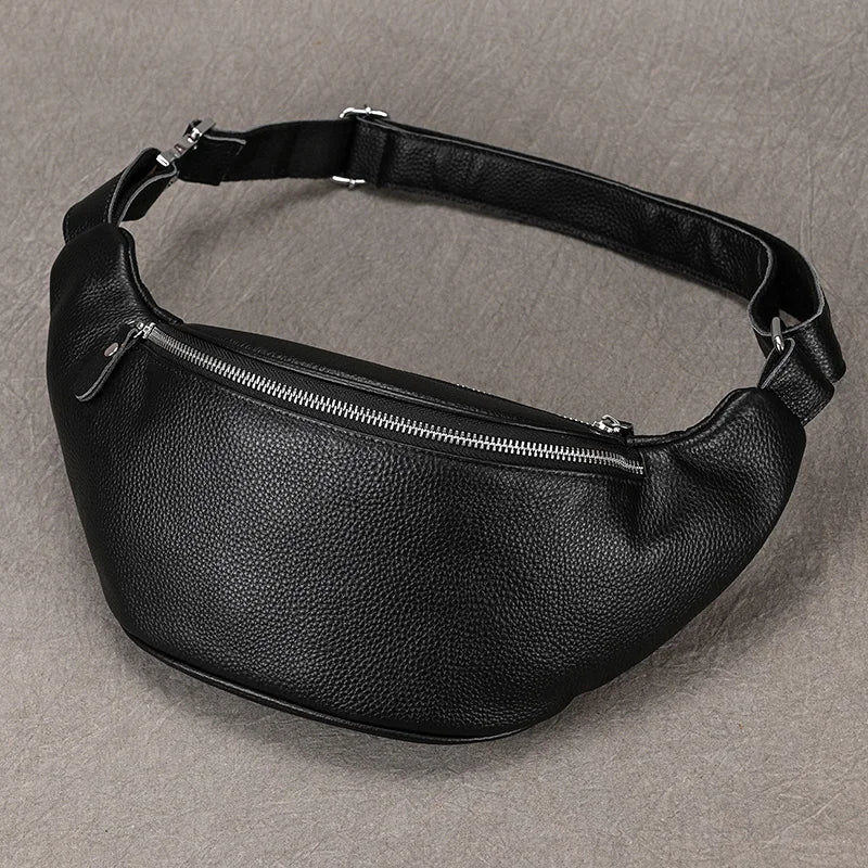 Sac banane cuir grainé