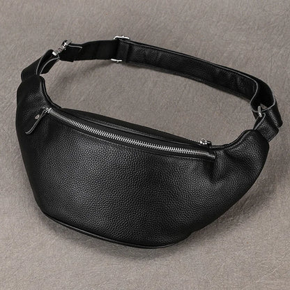 Sac banane cuir grainé