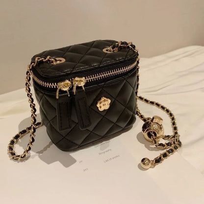 Nouveau Mini matelassé chaîne diamant à carreaux femmes sac à bandoulière mode Mini sac à main en cuir PU femme une épaule petit sac