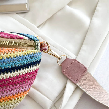 Sac banane en paille