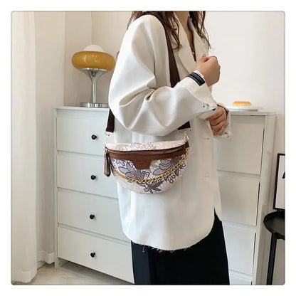 Sac banane fleuri