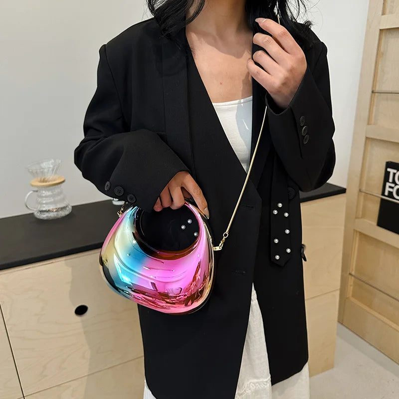 sac de luxe femme pochette soirée femme sac a main femme luxe MOODS-Pochettes de soirée dorées pour femmes, sacs à main et sacs à main de créateurs de luxe, sac de poignet à poignée ronde, fête de mariage, 2024