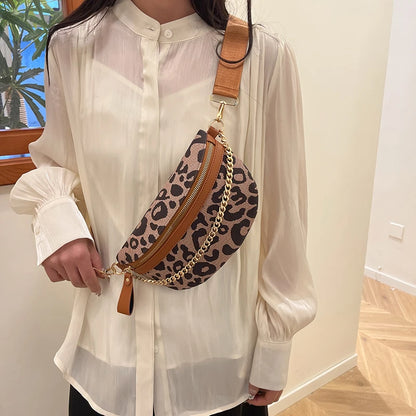 Sac banane bandoulière leopard
