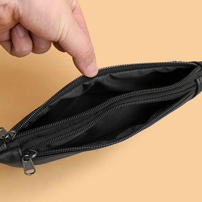 Sac banane cuir plat
