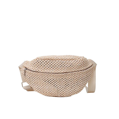 Sac banane femme paille