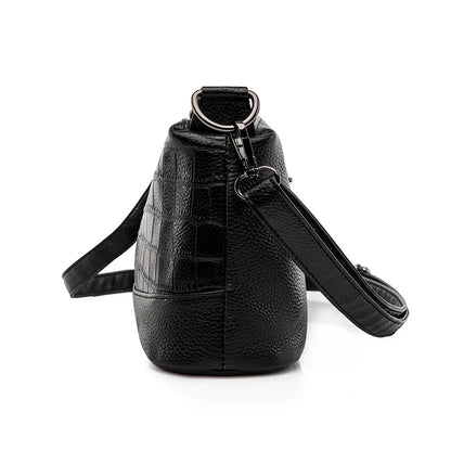 Sacs à main en cuir véritable pour femmes, sacs à bandoulière pour femmes, haute qualité, ouverture à trois couches, 100%