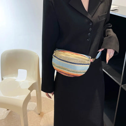 Sac banane en paille