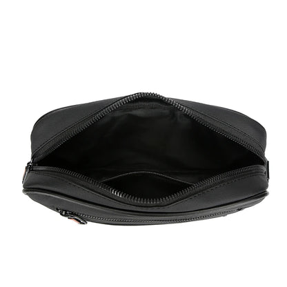 Sac à bandoulière en cuir PU souple pour hommes, petit sac à main décontracté de bonne qualité, pochette de jour