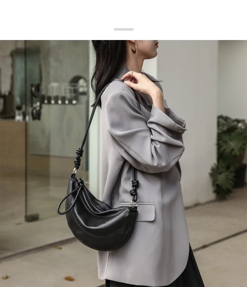 Sac cuir demi-lune