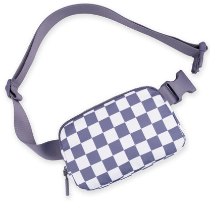 Sac banane à carreaux