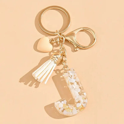 Porte clé avec lettre alphabet