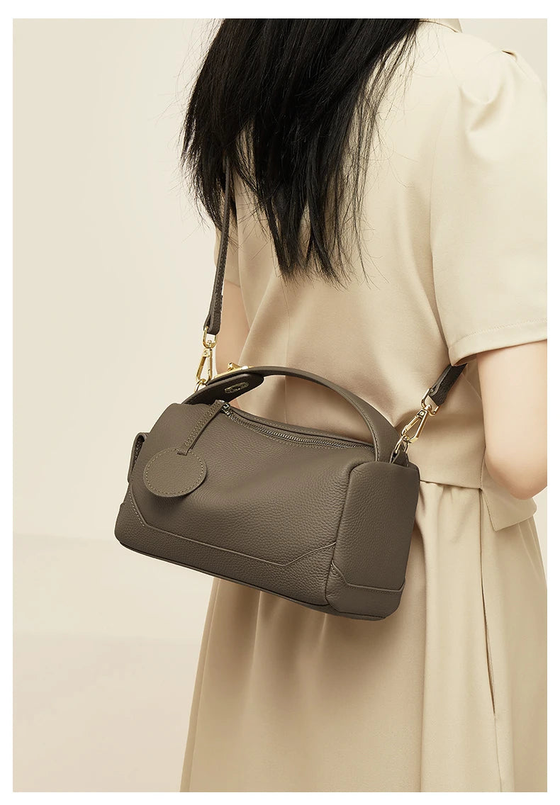 FOXER 2026 Nouveau Sac à Bandoulière pour Femme en Cuir Véritable, Sac à Main Grande Capacité, Sac Bandoulière Polyvalent pour Femme, Sac Oreiller