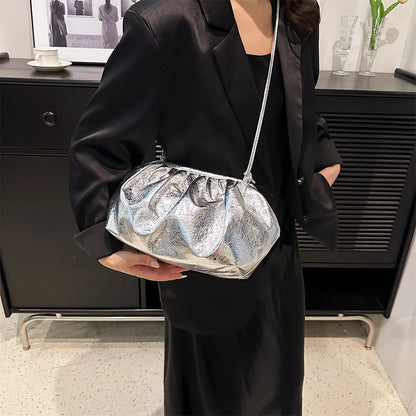 MOODS-Pochettes de soirée dorées pour femmes, sac à bandoulière, sac nuage, sacs à main de créateurs de luxe, fête de mariage, nouveau, 2024