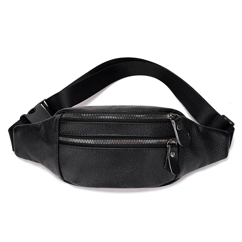 Sac banane cuir 2 poches avant