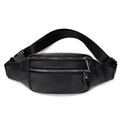 Sac banane cuir 2 poches avant