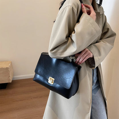 MOODS-Sacs à bandoulière rétro pour femmes, cuir PU souple, sac fourre-tout à rabat lancé, sacs de messager de luxe, dernier créateur de mode, 2024