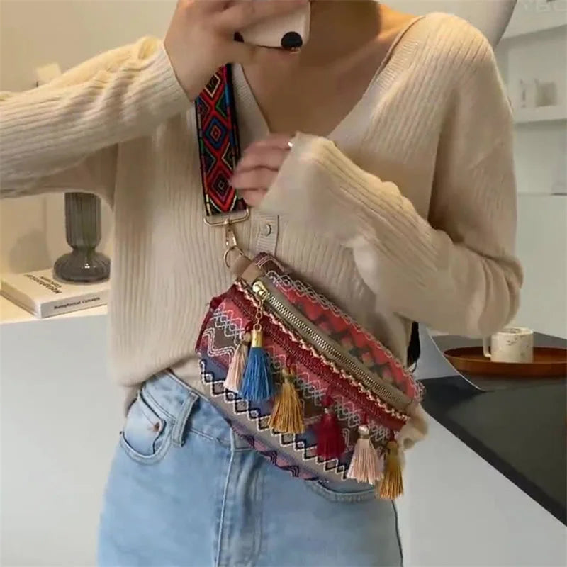 Sac banane brodé