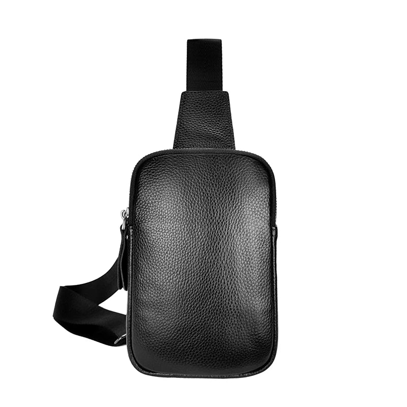 Sac banane noir cuir