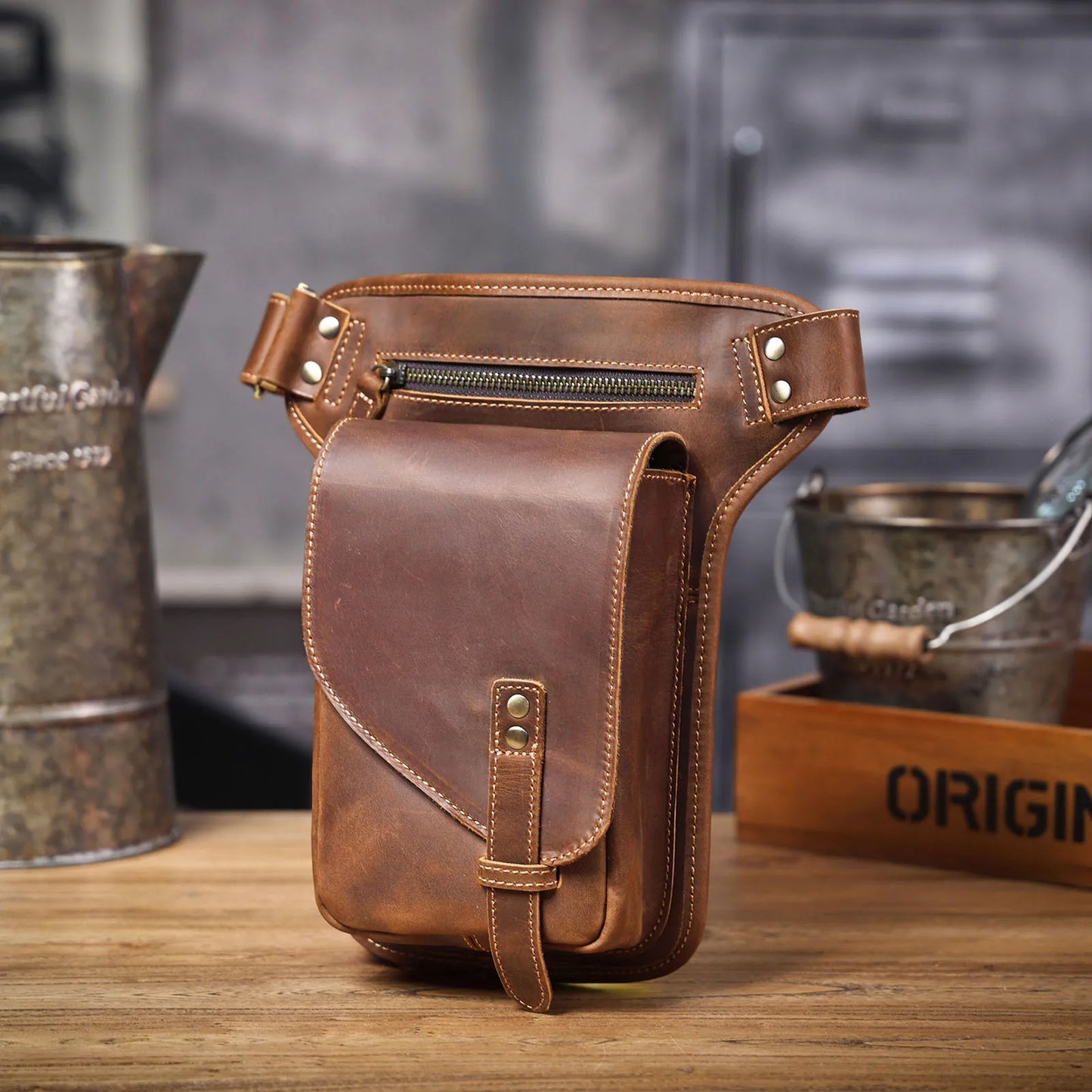 Sac banane bandoulière en cuir