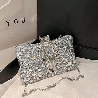 sac de luxe femme pochette soirée femme sac de soirée pour femme Pochettes de soirée en biscuits étincelants pour femmes, sac à bandoulière QueParty Gemstone, sacs à main de créateur, luxe, mariage, Rh, 2024