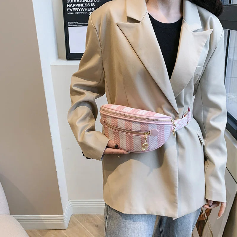 Sac banane rayé