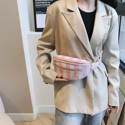 Sac banane rayé