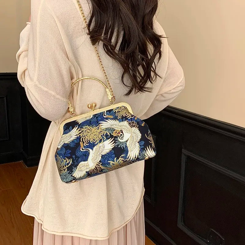 Sac à bandoulière brodé de Style chinois pour femmes, pochette de soirée de mariage, fait à la main, style Boho Vintage, cadeau